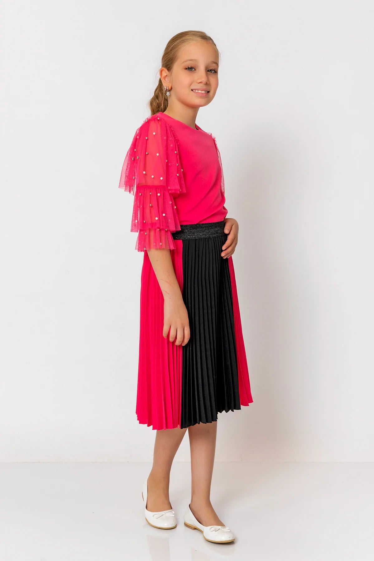 InCity Kids Girls Pleated Multicolor Midi Skirt InCity Boys & Girls