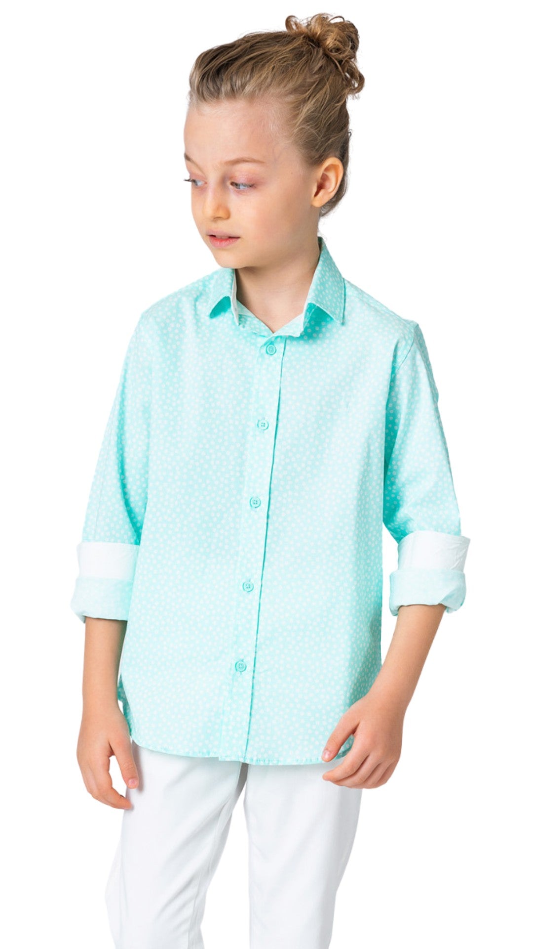 INCITY BOYS LONG SLEEVE BUTTON-DOWN HAPS SHIRT InCity Boys Girls