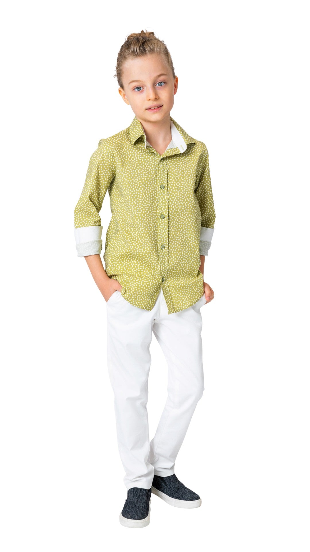 INCITY BOYS LONG SLEEVE BUTTON-DOWN HAPS SHIRT InCity Boys Girls