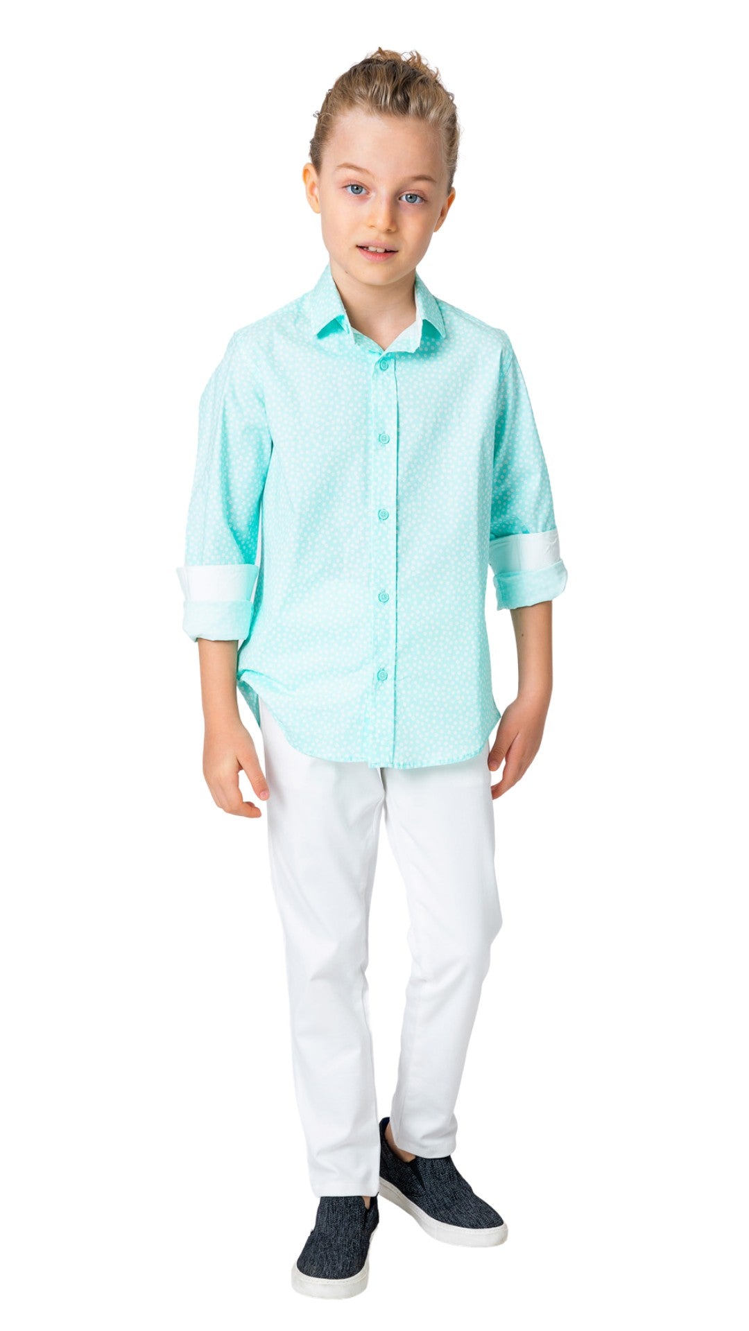 INCITY BOYS LONG SLEEVE BUTTON-DOWN HAPS SHIRT InCity Boys Girls
