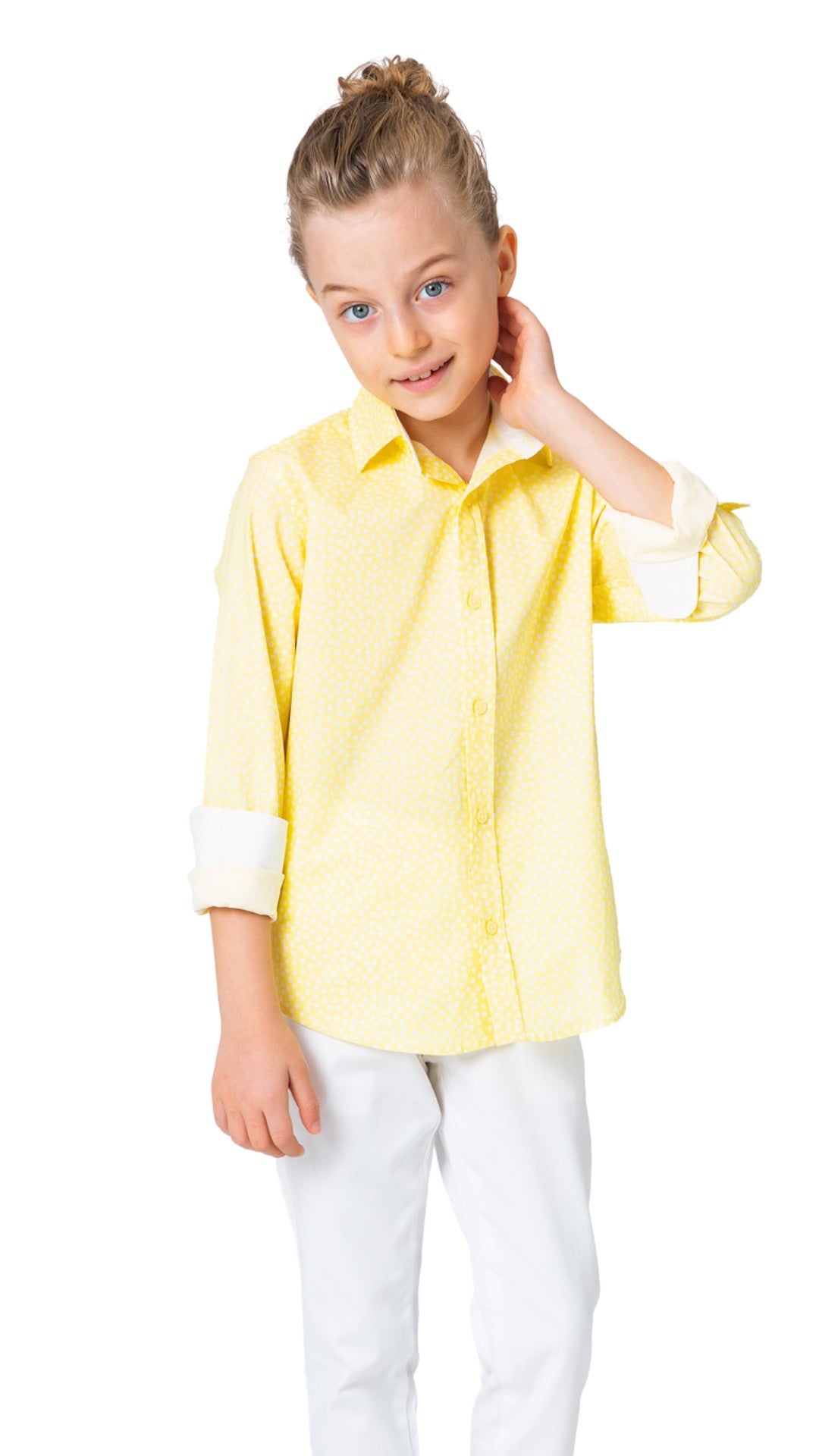 INCITY BOYS LONG SLEEVE BUTTON-DOWN HAPS SHIRT InCity Boys Girls