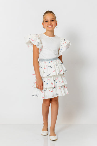 InCity Kids Girls Pleated Fashion Midi Skirt