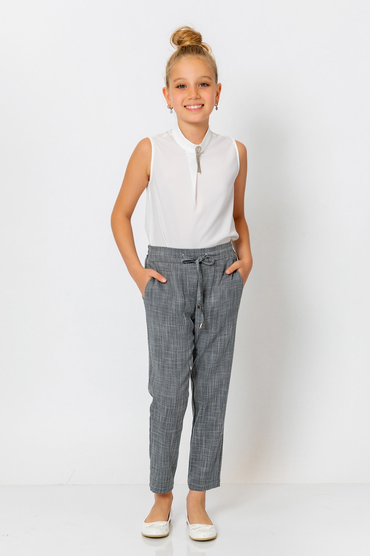 InCity Kids Girls Drawstring Formal Dress Pants