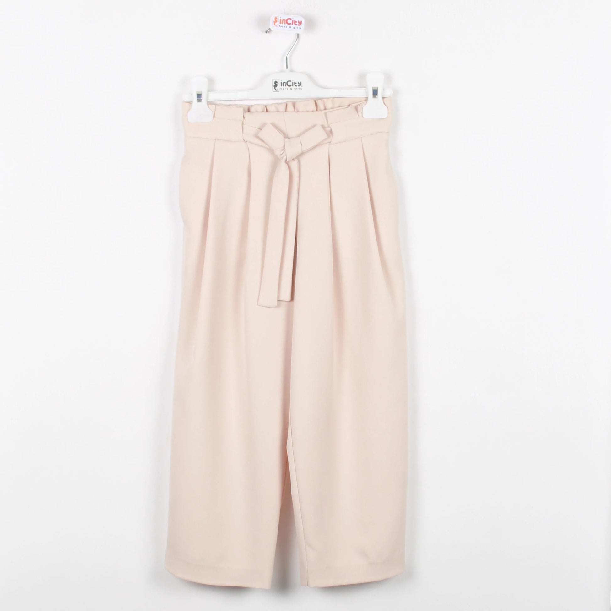 InCity Kids Girls Elastic Ribbon Belted Wide Leg Dress Pants InCity Boys & Girls