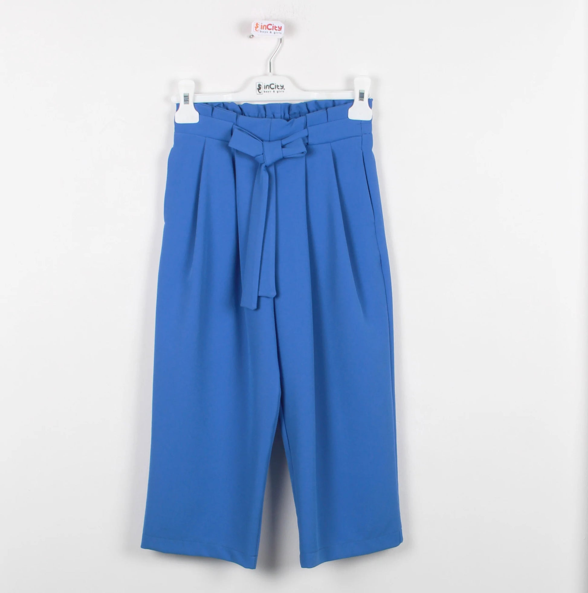 InCity Kids Girls Elastic Ribbon Belted Wide Leg Dress Pants InCity Boys & Girls