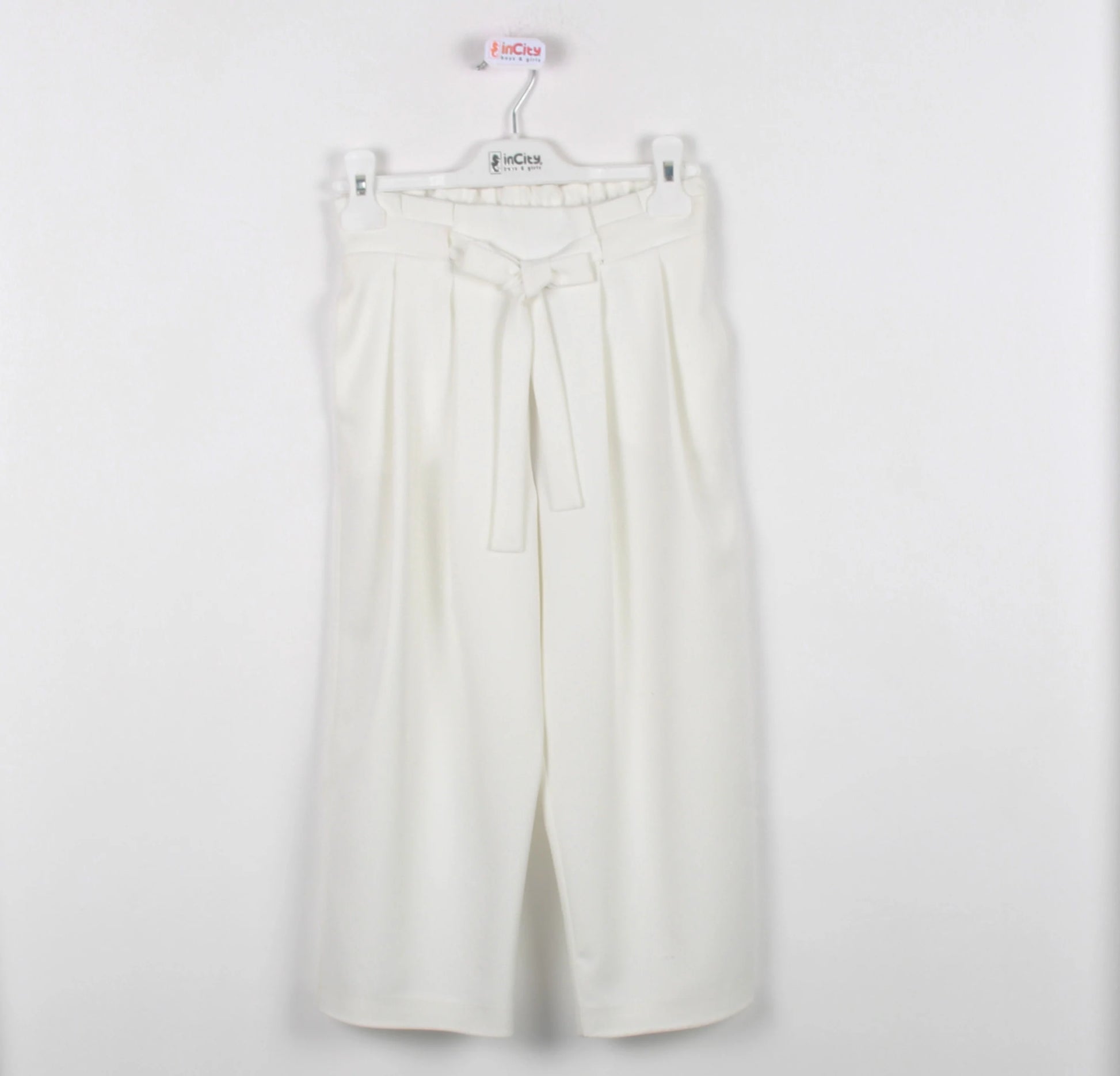 InCity Kids Girls Elastic Ribbon Belted Wide Leg Dress Pants InCity Boys & Girls