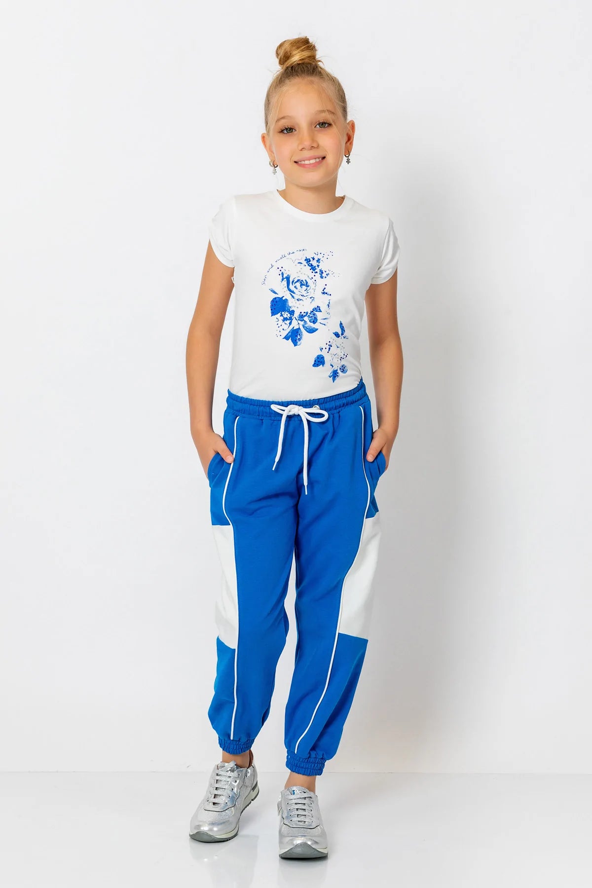 InCity Kids Girls Multicolor Cuffed Jogger Pants InCity Boys & Girls