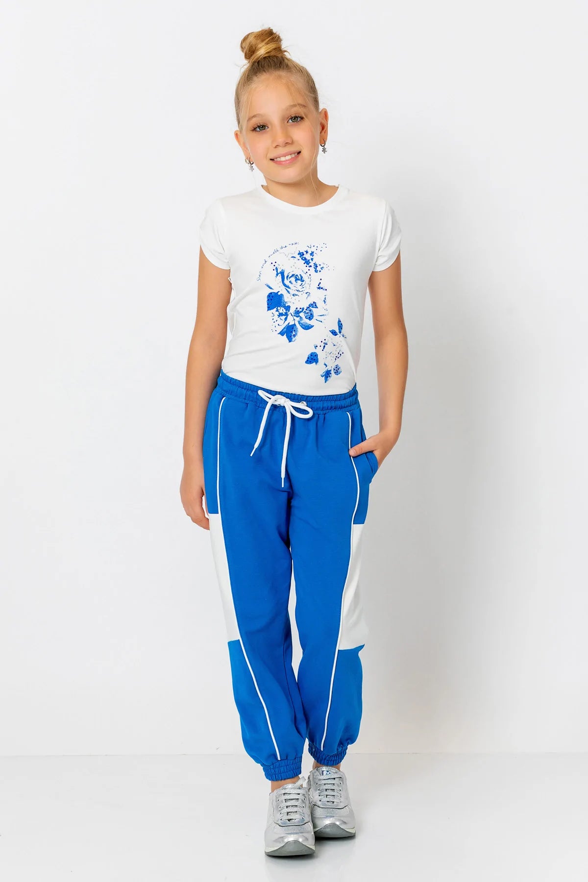 InCity Kids Girls Multicolor Cuffed Jogger Pants InCity Boys & Girls