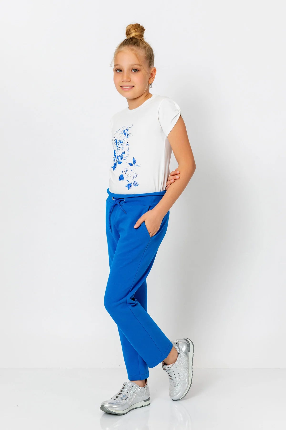 InCity Kids Girls Solid Straight Leg Jogger Pants InCity Boys & Girls