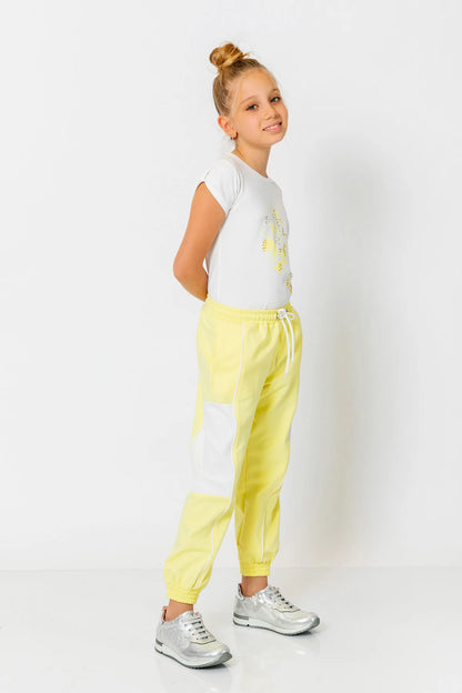 InCity Kids Girls Multicolor Cuffed Jogger Pants InCity Boys & Girls