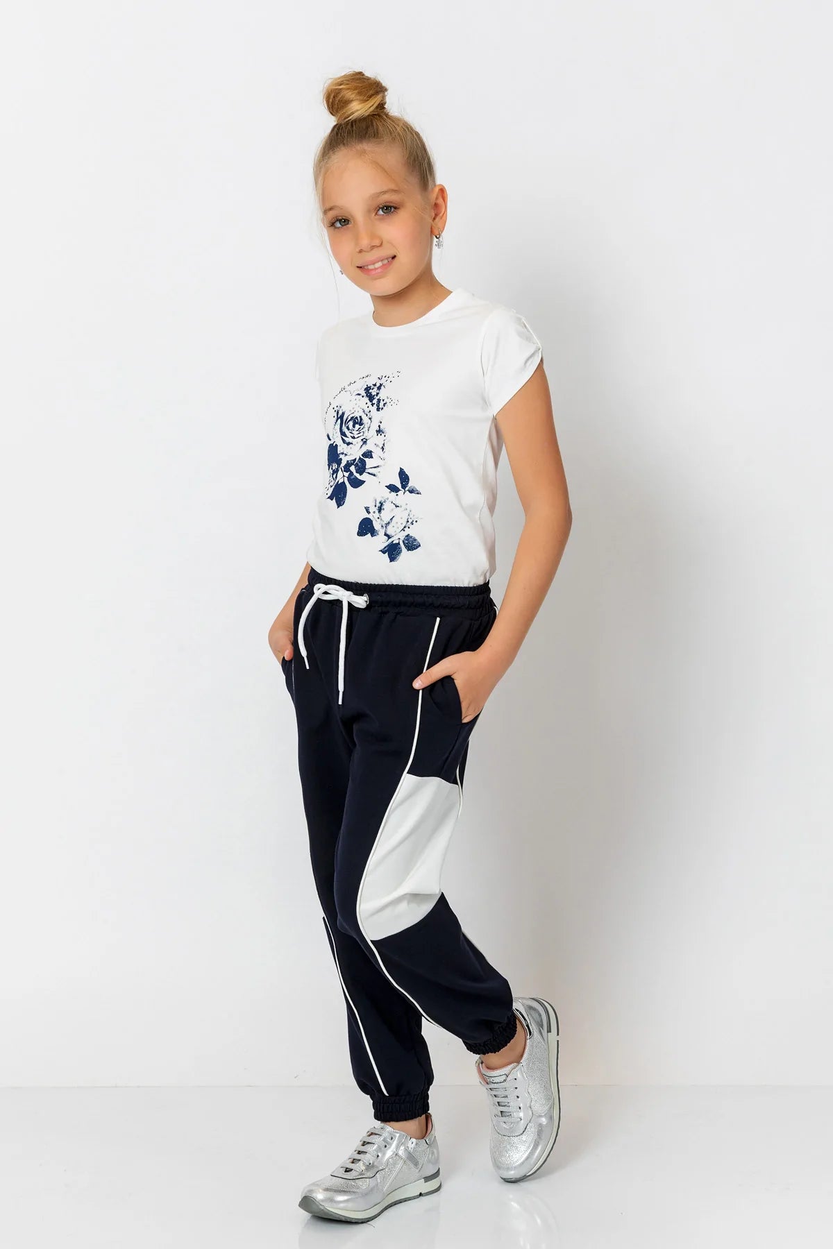 InCity Kids Girls Multicolor Cuffed Jogger Pants InCity Boys & Girls