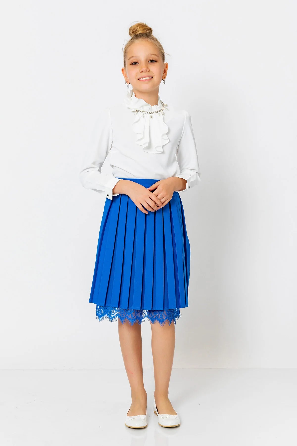 InCity Kids Girls Pleated Lace Midi Skirt InCity Boys & Girls