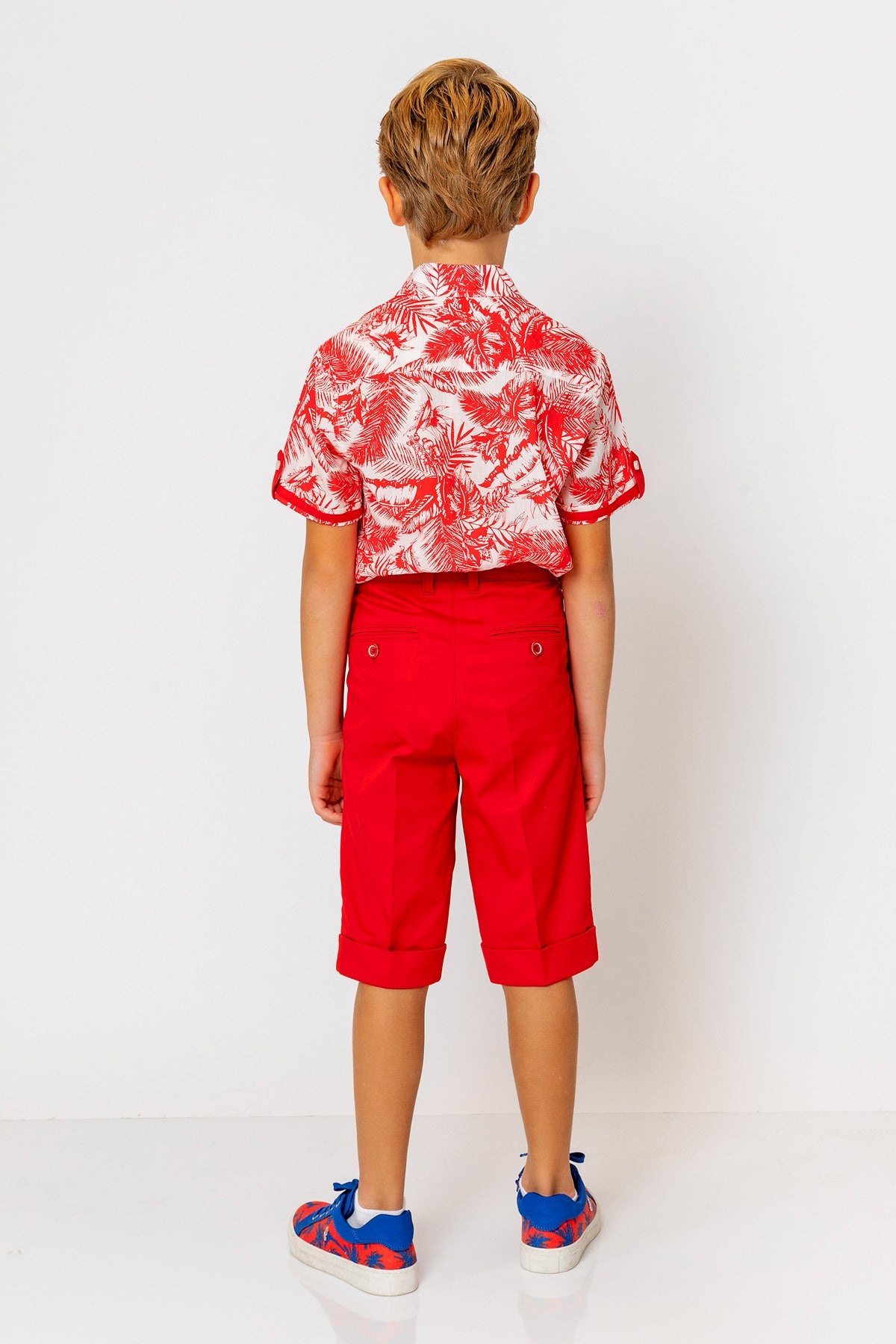 InCity Kids Boys Collared Short Sleeve Button Down Hawaiian Shirt InCity Boys & Girls
