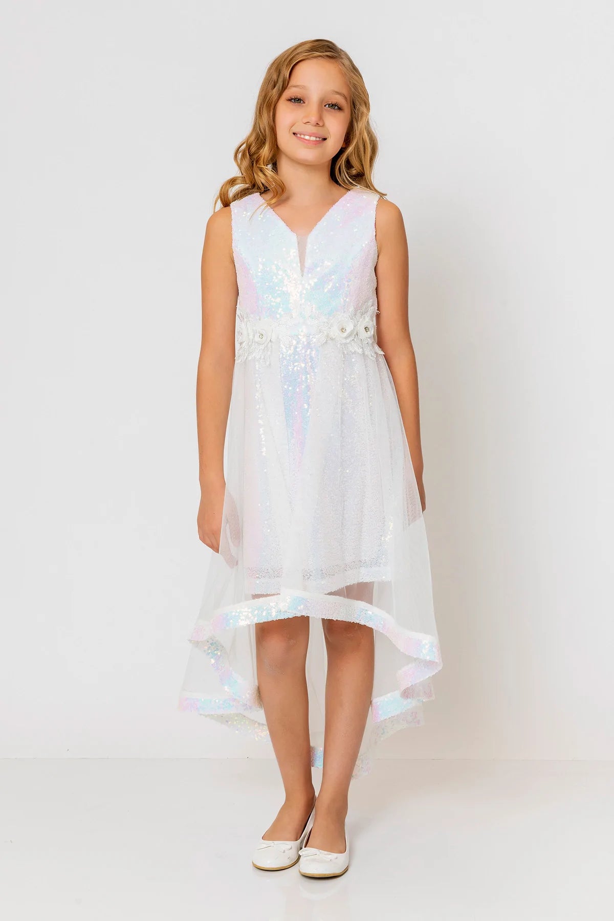 InCity Kids Girls Sequin Sleeveless Back Zipper Bridesmaid Dress InCity Boys & Girls