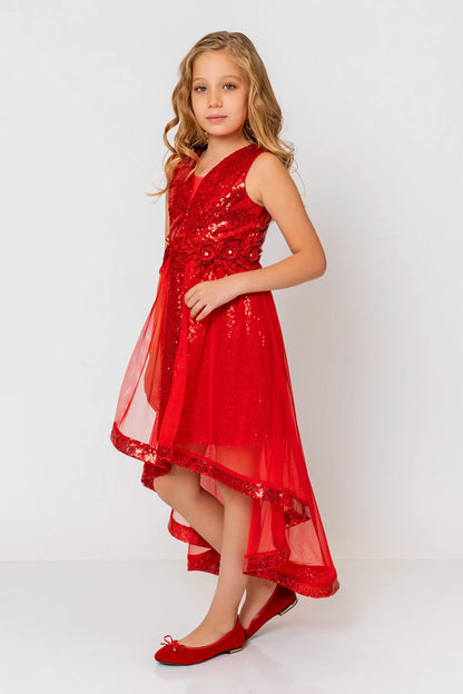 InCity Kids Girls Sequin Sleeveless Back Zipper Bridesmaid Dress InCity Boys & Girls