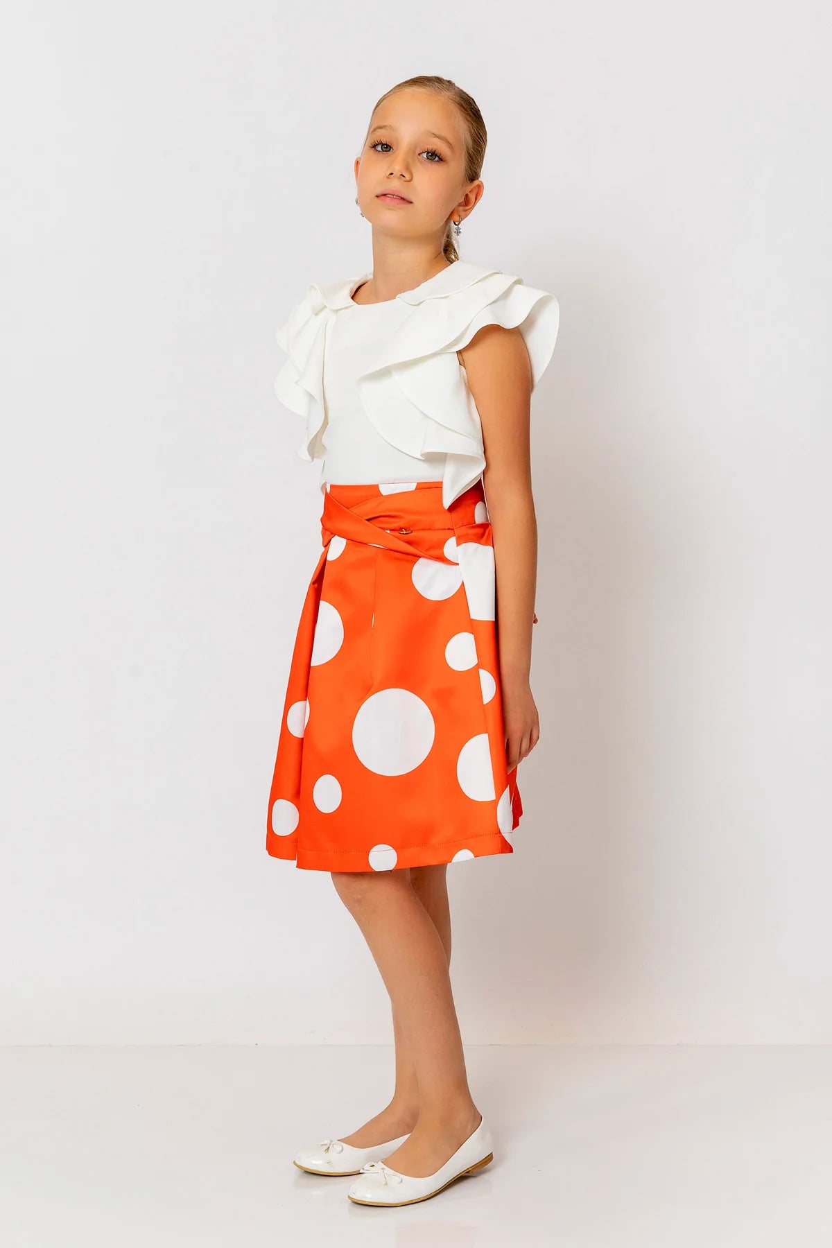 InCity Kids Girls Polka Dot Midi Fashion Skirt InCity Boys & Girls