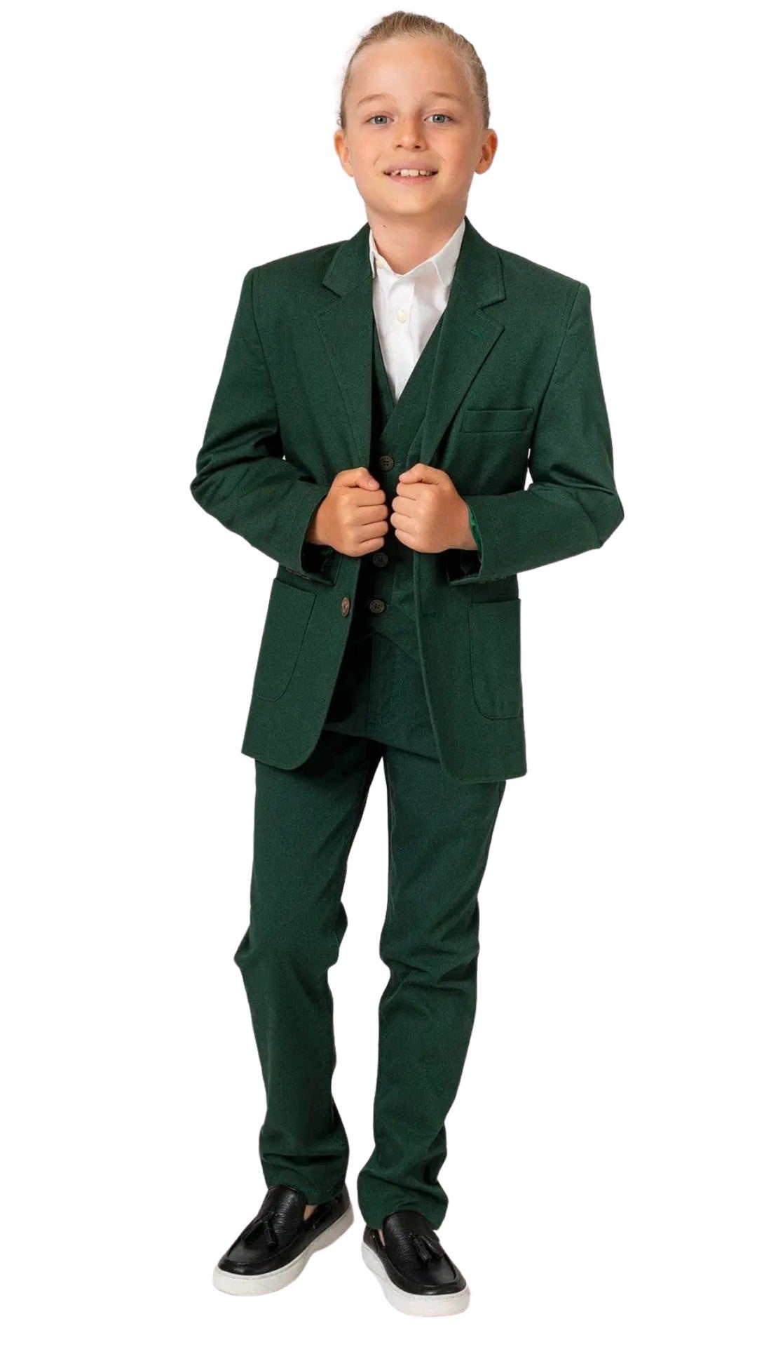 InCity Boys 7-14 Tween Green Mustard Fashion Special Occasion Regular Fit Lightweight Clean Jacket InCity Boys & Girls