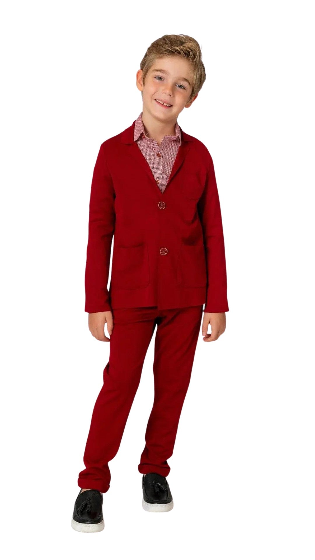 InCity Boys 7-14 Years Tween Brown Burgundy 2 Button Fashion Special Occasion Regular Fit Lightweight Scenic Sport Suit Jacket Blazer InCity Boys & Girls
