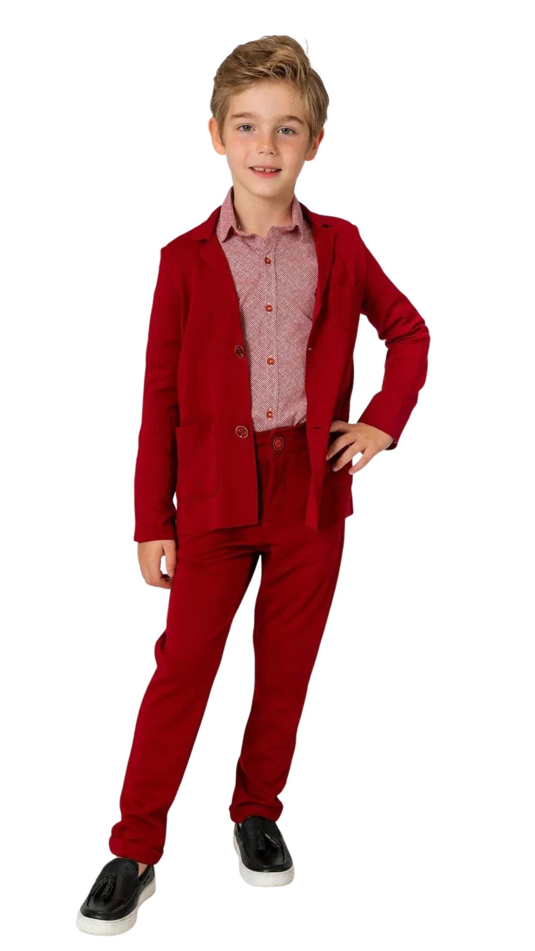 InCity Boys 7-14 Years Tween Brown Burgundy 2 Button Fashion Special Occasion Regular Fit Lightweight Scenic Sport Suit Jacket Blazer InCity Boys & Girls