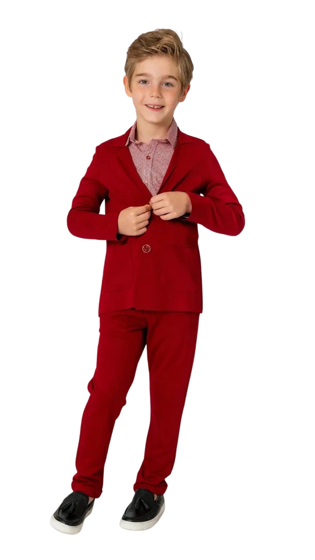 InCity Boys 7-14 Years Tween Brown Burgundy 2 Button Fashion Special Occasion Regular Fit Lightweight Scenic Sport Suit Jacket Blazer InCity Boys & Girls