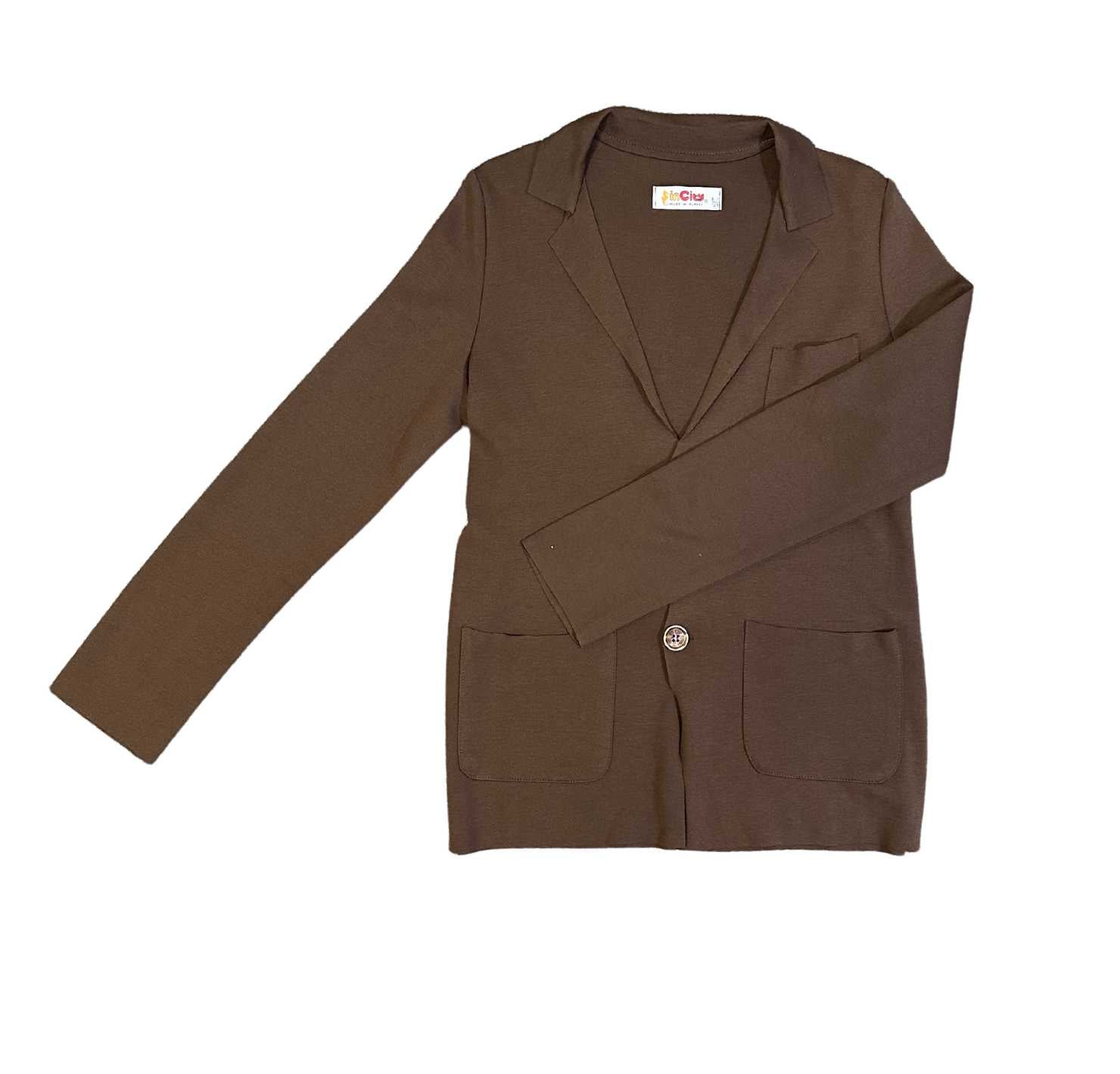 InCity Boys 7-14 Years Tween Brown Burgundy 2 Button Fashion Special Occasion Regular Fit Lightweight Scenic Sport Suit Jacket Blazer InCity Boys & Girls