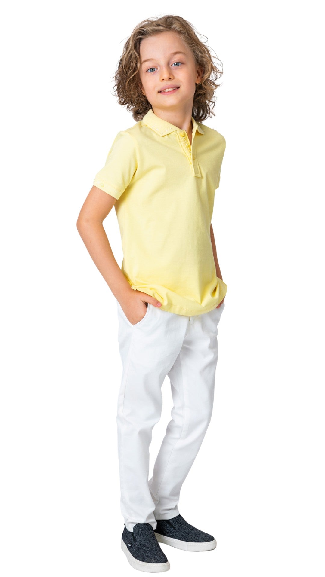 Toddler boy yellow deals polo shirt