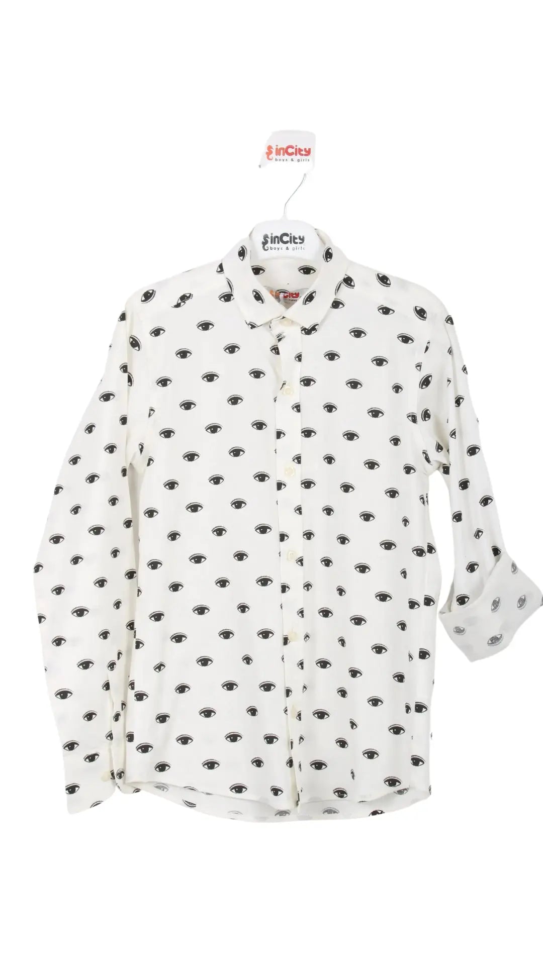 InCity Boys Tween 7-14 Black Long Sleeve Button-Down Fashion Russell Fashion Dress Shirt InCity Boys & Girls