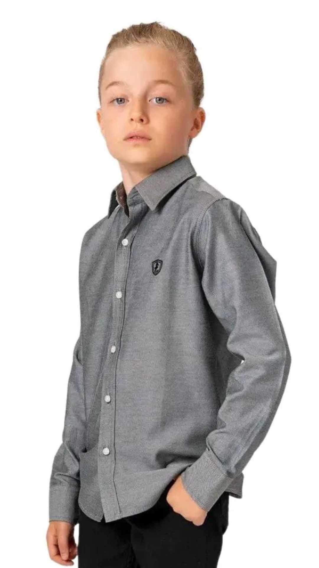InCity Boys Tween 7-14 Years Black Long Sleeve Button-Down Fashion Shaun Dress Shirt InCity Boys & Girls