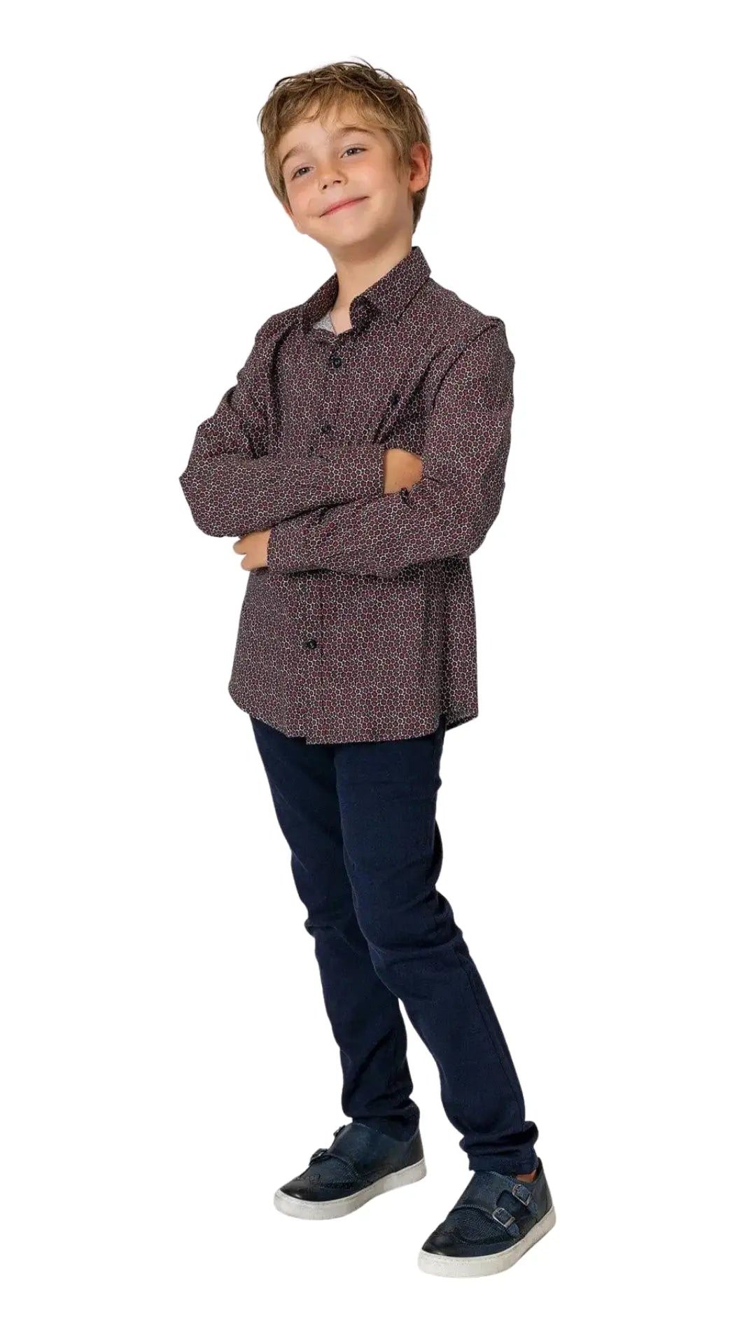 InCity Boys Tween 7-14 Years Black Navy Long Sleeve Button-Down Fashion Edgaware Fashion Dress Shirt InCity Boys & Girls