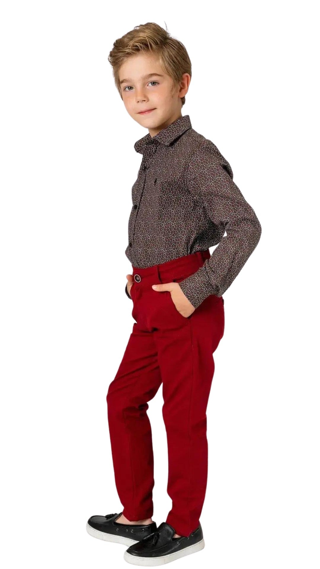 InCity Boys Tween 7-14 Years Black Navy Long Sleeve Button-Down Fashion Edgaware Fashion Dress Shirt InCity Boys & Girls