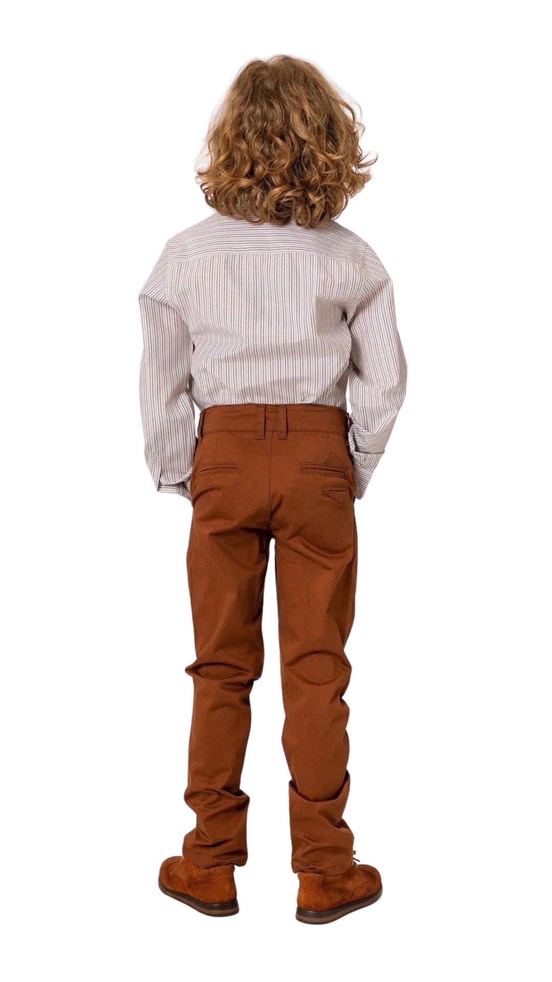 InCity Boys Tween 7-14 Years Brown Gray Straight Leg Holly Dress Pants InCity Boys & Girls