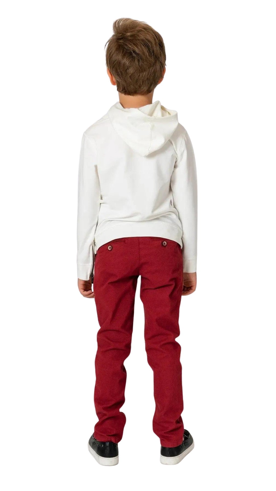InCity Boys Tween 7-14 Years Casual White Red Cotton Long Sleeve Hoodie Milano Fashion Sweatshirts InCity Boys & Girls