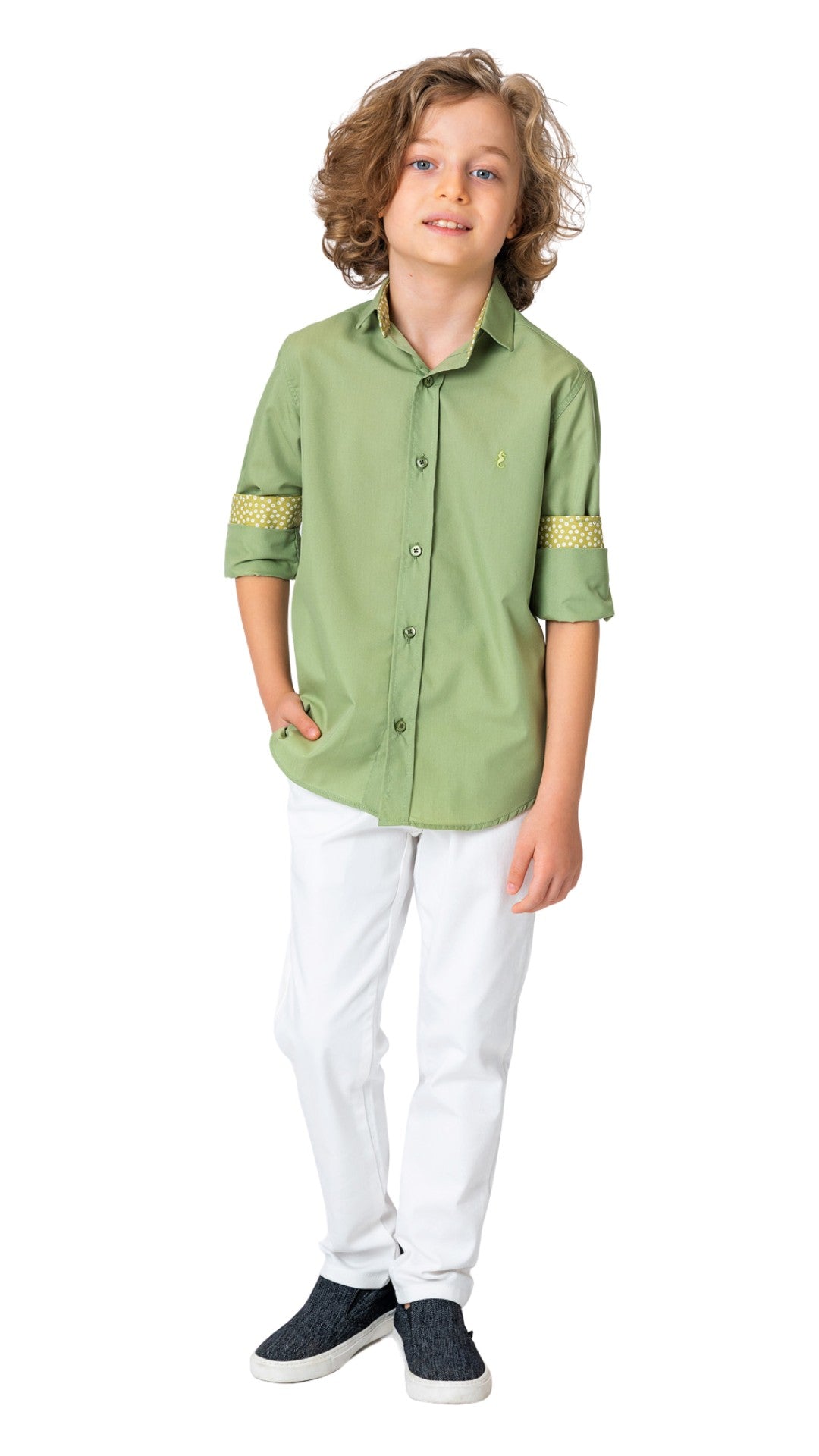 InCity Boys Tween 7-14 Years Long Sleeve Button-Down Fashion Rase Dress Shirt InCity Boys Girls