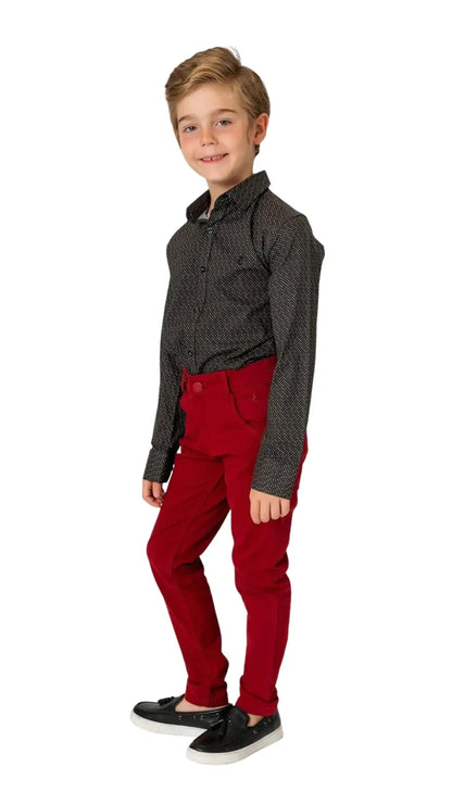 InCity Boys Tween 7-14 Years Navy Long Sleeve Button-Down Fashion Bermondsey Dress Shirt InCity Boys & Girls