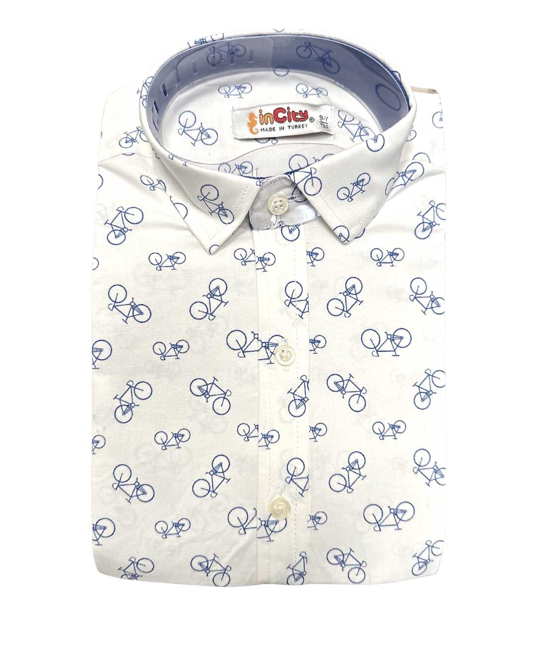 InCity Boys Tween 7-14 Years Orange Blue Long Sleeve Button-Down Fashion Pontoon Dress Shirt InCity Boys & Girls