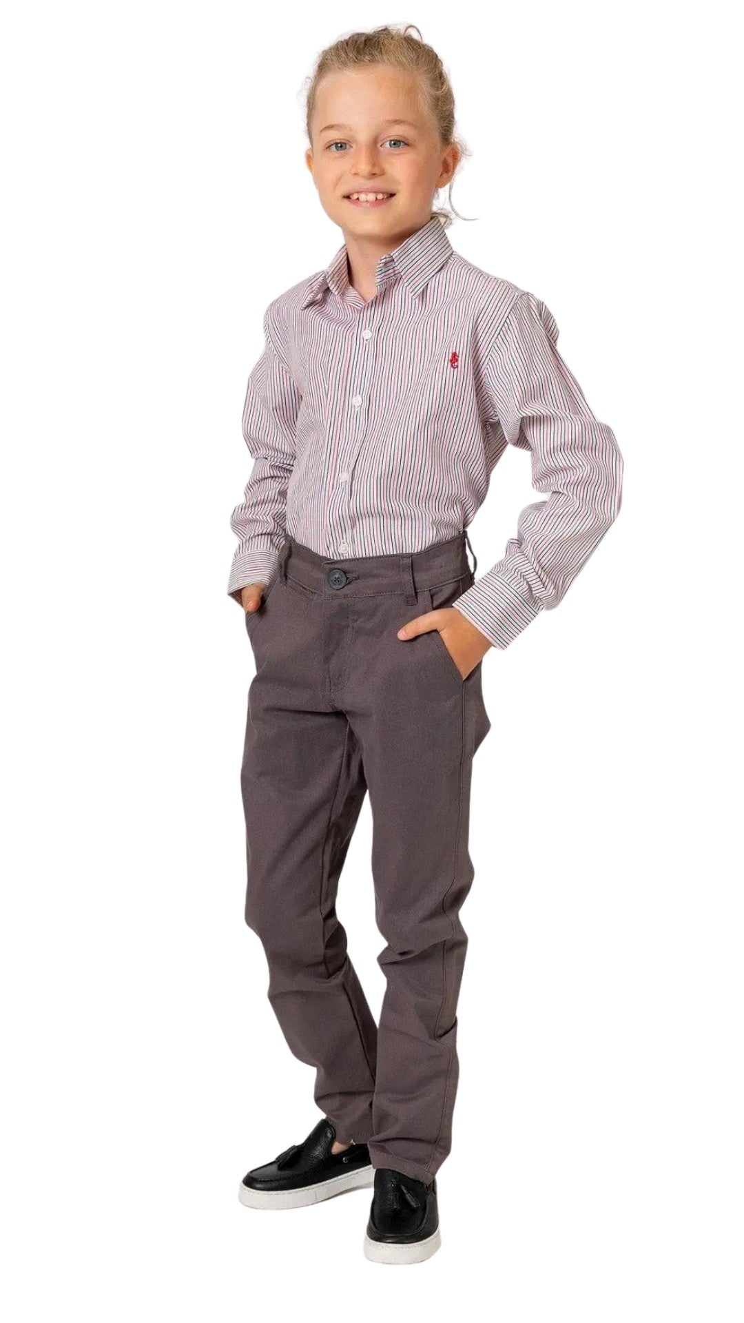 InCity Boys Tween 7-14 Years Red Long Sleeve Button-Down Fashion Jackson Dress Shirt InCity Boys & Girls