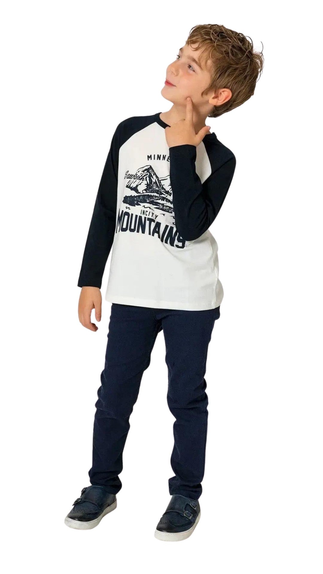 InCity Boys Tween 7-14 Years Red White Gray Long Sleeve Round Neck Comfy Casual Newbury Sweatshirt InCity Boys & Girls