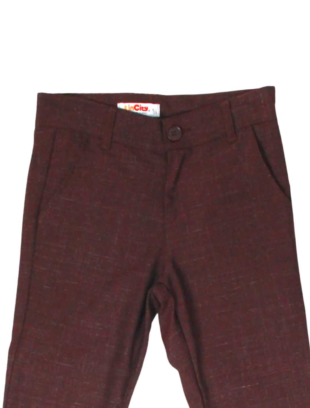 InCity Boys Tween 7-14 Years Regular Fit Boot Cut Burgundy Lewisham Dress Pants InCity Boys & Girls