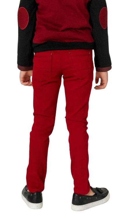 InCity Boys Tween 7-14 Years Regular Fit Boot Cut Burgundy Rodriges Dress Pants InCity Boys & Girls