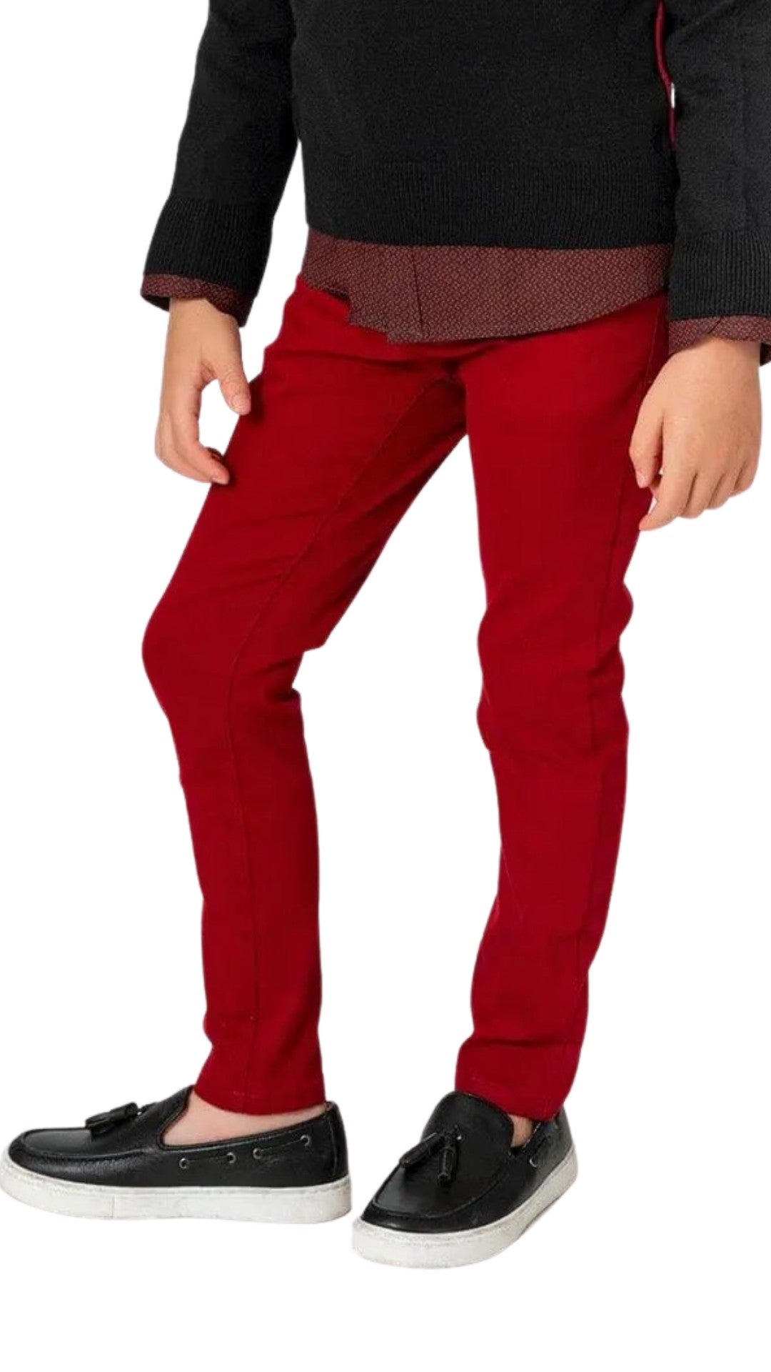 InCity Boys Tween 7-14 Years Regular Fit Boot Cut Burgundy Rodriges Dress Pants InCity Boys & Girls