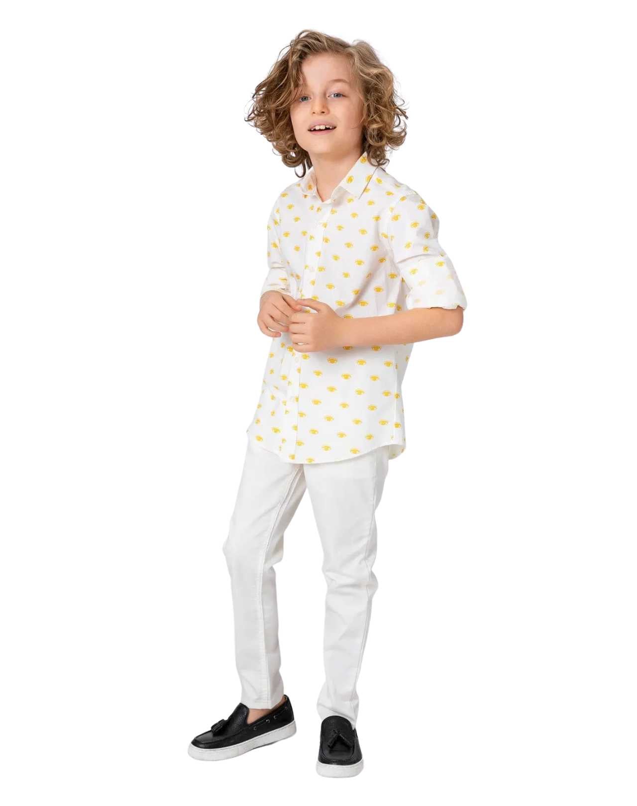 InCity Boys Tween 7-14 Years Regular Fit Cotton White Poison Pants InCity Boys & Girls