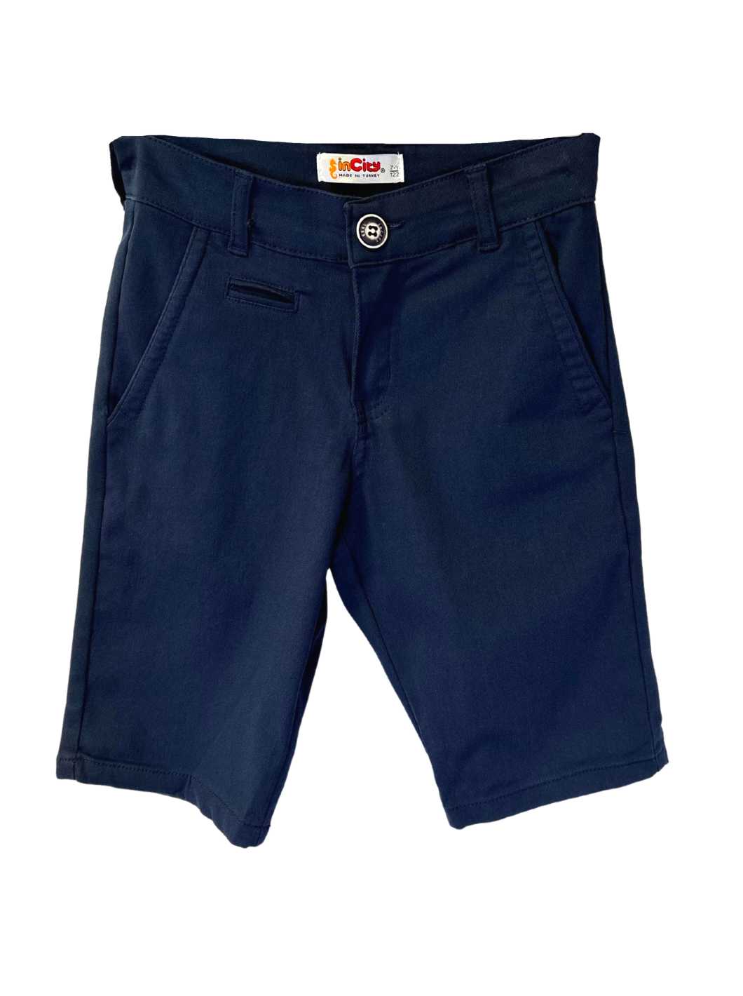 InCity Boys Tween 7-14 Years Regular Fit Navy Casual Cotton Landskron Shorts InCity Boys Girls