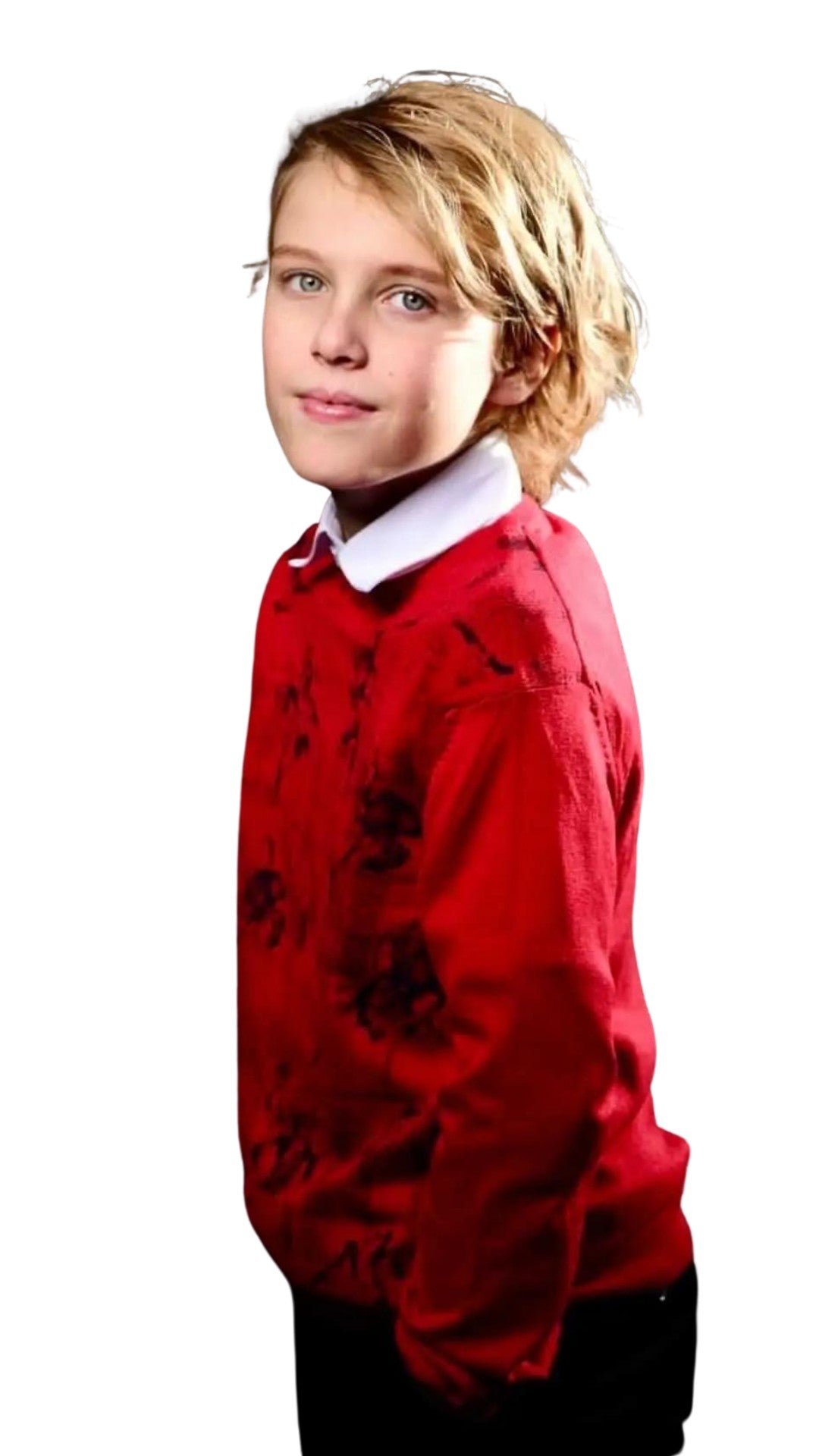 InCity Boys Tween 7-14 Years Regular Fit Navy Red Brown Casual Long Sleeve Round Neck Cotton Chesham Sweater InCity Boys & Girls