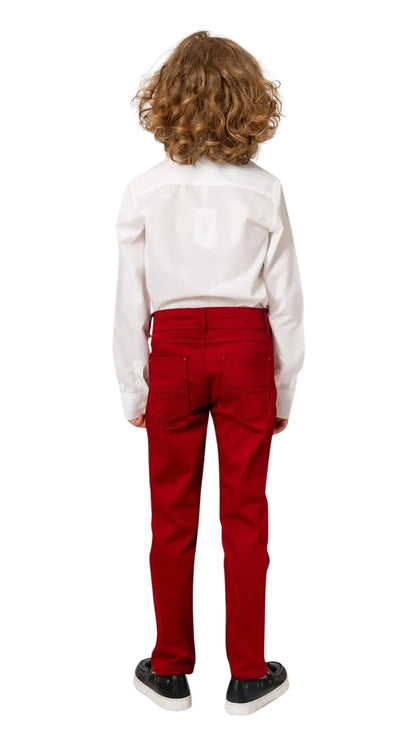 InCity Boys Tween 7-14 Years White Long Sleeve Button-Down Fashion Kelvin Dress Shirt InCity Boys & Girls