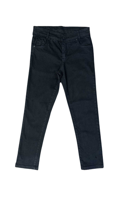 InCity Boys Tween 8-14 Years Black Mid-Rise Regular Fit Cotton Canary Pants InCity Boys Girls