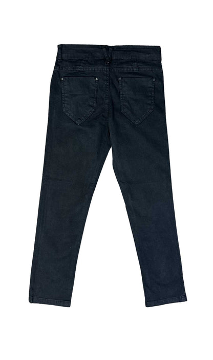 InCity Boys Tween 8-14 Years Black Mid-Rise Regular Fit Cotton Canary Pants InCity Boys Girls