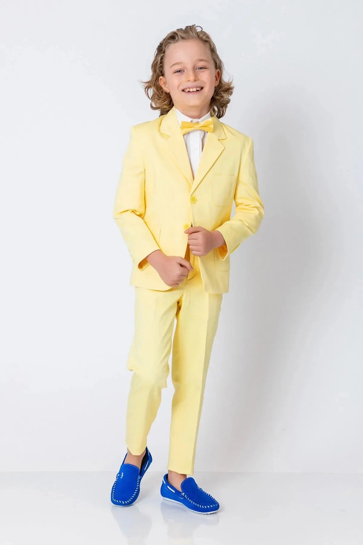 Yellow blazer for boys best sale