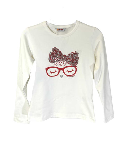 InCity Girls Toddler Tween 1-14 Years Everyday Casual Comfy Kitty Long Sleeve T-shirt InCity Boys Girls