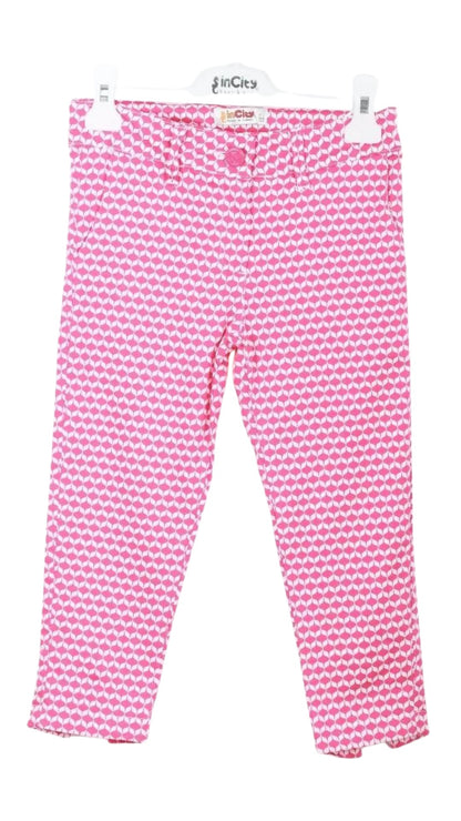 InCity Girls Toddler Tween 1-14 Years Pink Mid-Rise Regular Fit Jersey Fashion Pants InCity Boys & Girls