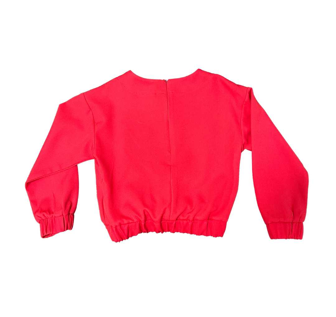 InCity Girls Toddler Tween 1-14 Years Regular Fit Red Casual Long Sleeve Christmas Holiday Amour Sweatshirt InCity Boys Girls